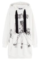 Moschino Moschino Illustrated Cotton Sweatshirt Dress - White