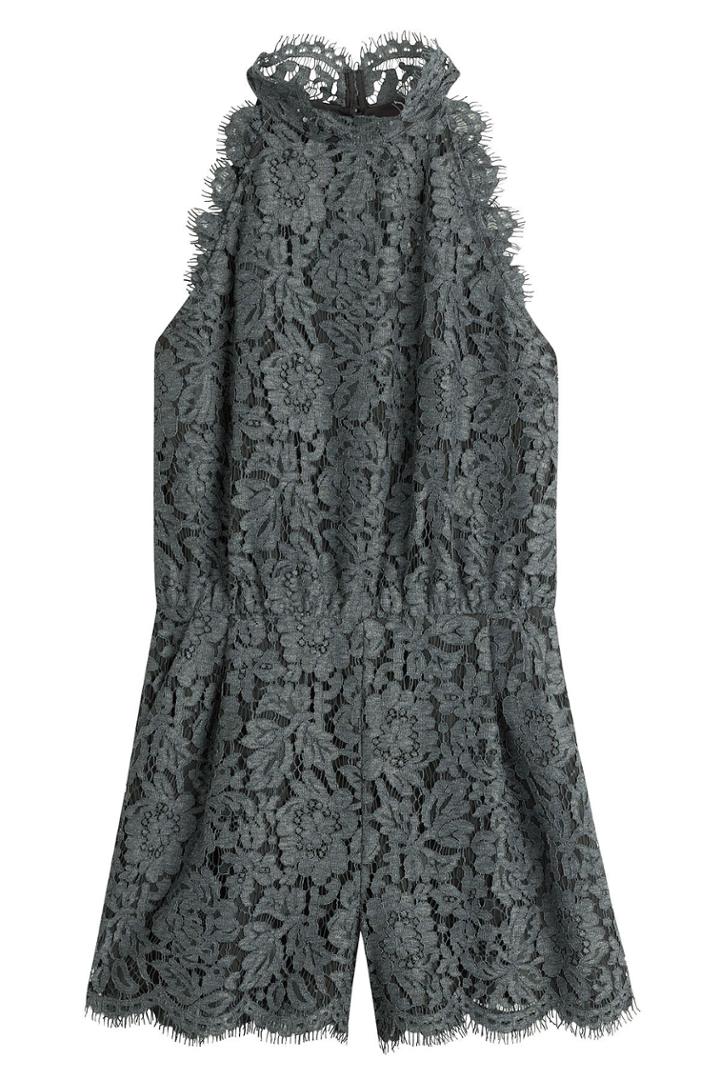 Diane Von Furstenberg Diane Von Furstenberg Lace Halter Playsuit