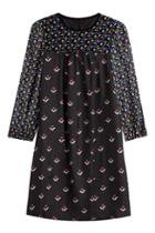 Marc Jacobs Marc Jacobs Printed Silk Long Sleeve Shift - Multicolor