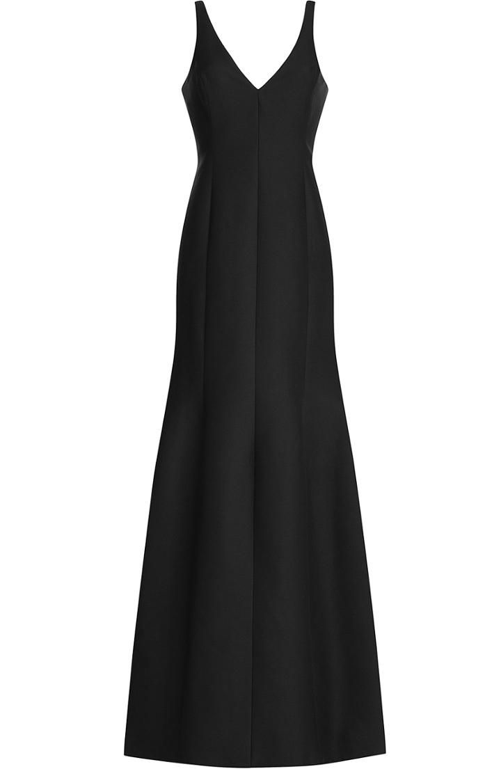 Halston Heritage Cotton-silk Floor Length Gown