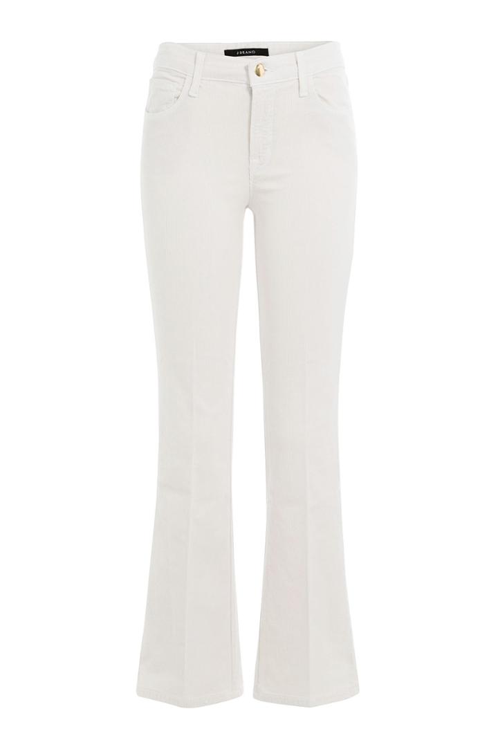 J Brand J Brand Mid-rise Cropped Corduroy Pants - White