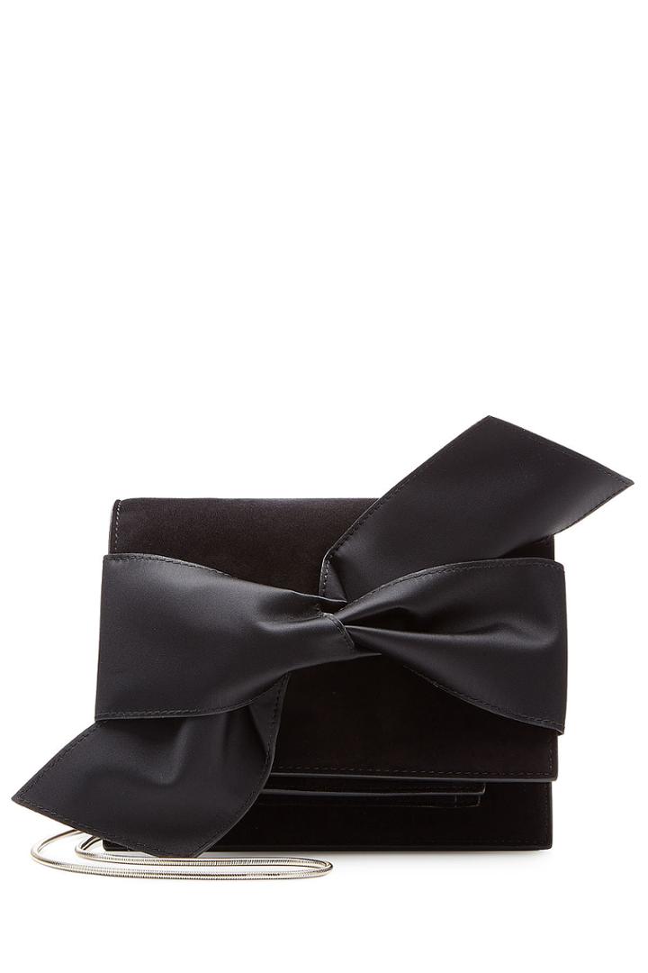 Victoria Beckham Victoria Beckham Suede Mini Bow Clutch