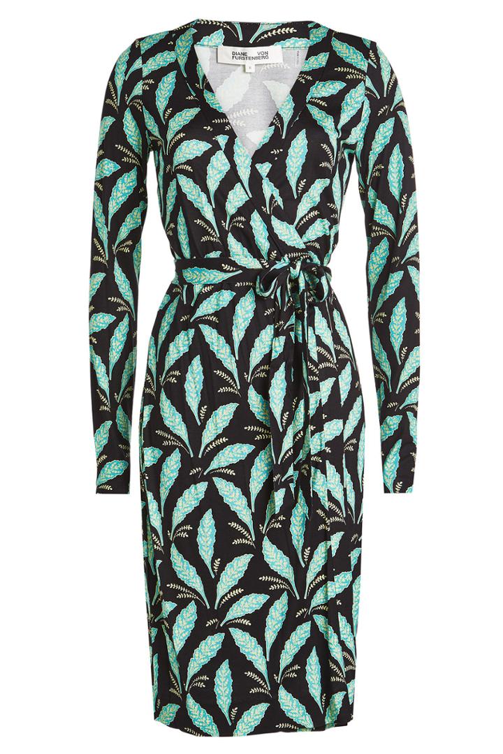 Diane Von Furstenberg Diane Von Furstenberg Julian Printed Silk Wrap Dress