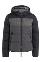 Duvetica Duvetica Mixed Media Quilted Down Jacket - Blue