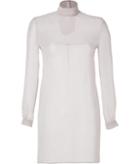 Marios Schwab Silk Georgette Tunic Top In Dove Grey