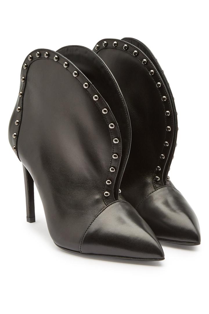 Balmain Balmain Iren Embellished Leather Ankle Boots