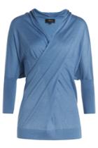 Derek Lam Derek Lam Cashmere-silk Draped Top - Blue