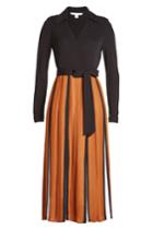 Diane Von Furstenberg Diane Von Furstenberg Maxi Dress With Printed Skirt - Black