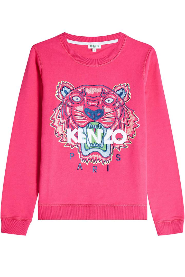 Kenzo Kenzo Embroidered Cotton Sweatshirt - Magenta