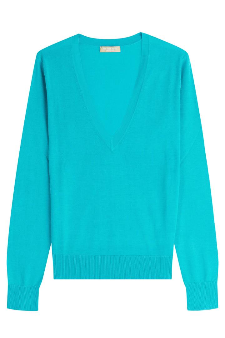 Michael Kors Michael Kors Silk Pullover - Blue