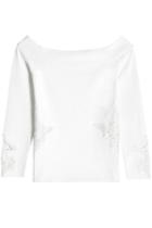 Jonathan Simkhai Jonathan Simkhai Off-shoulder Top With Lace Appliqué