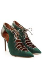 Malone Souliers Malone Souliers Suede And Leather Lace-up Pumps With Cut-outs