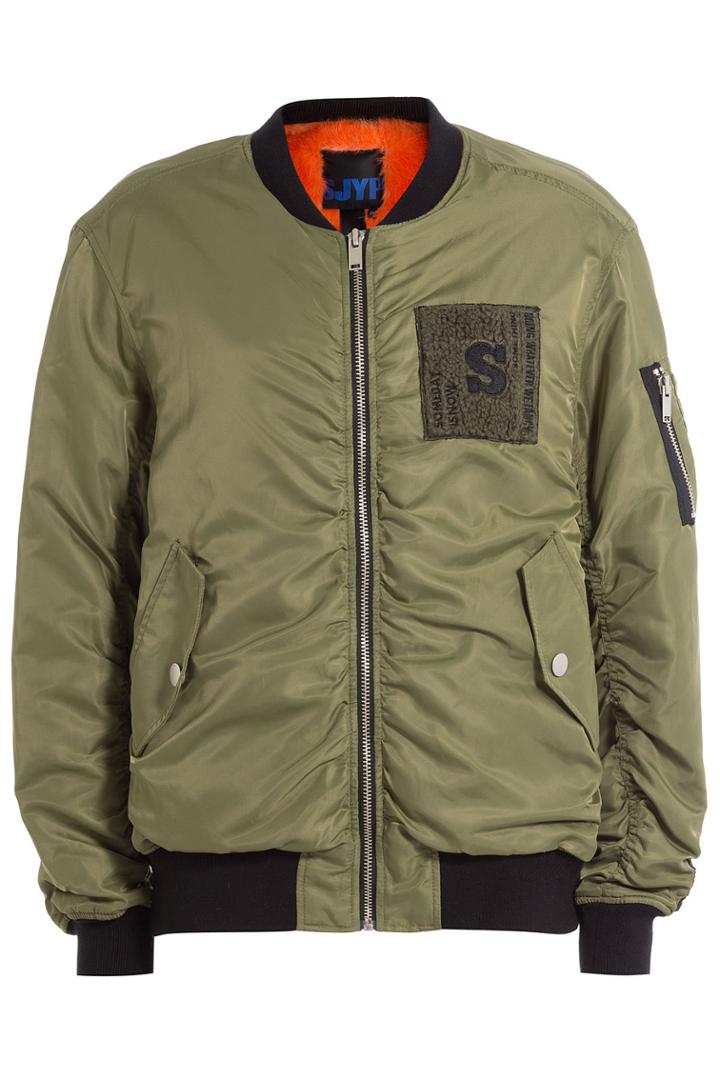 Sjyp Sjyp Bomber Jacket With Contrast Lining