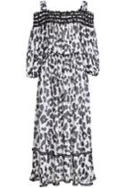 Boutique Moschino Boutique Moschino Leopard Print Off-the-shoulder Maxi Dress