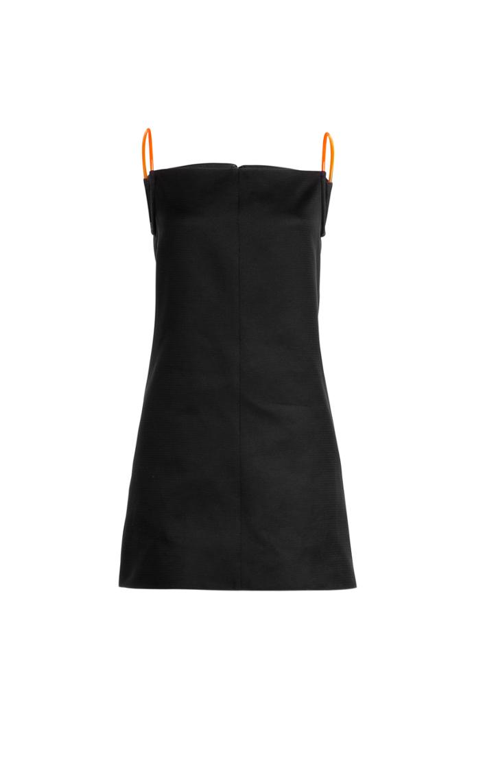 Courreges Cotton Dress With Plastic Straps