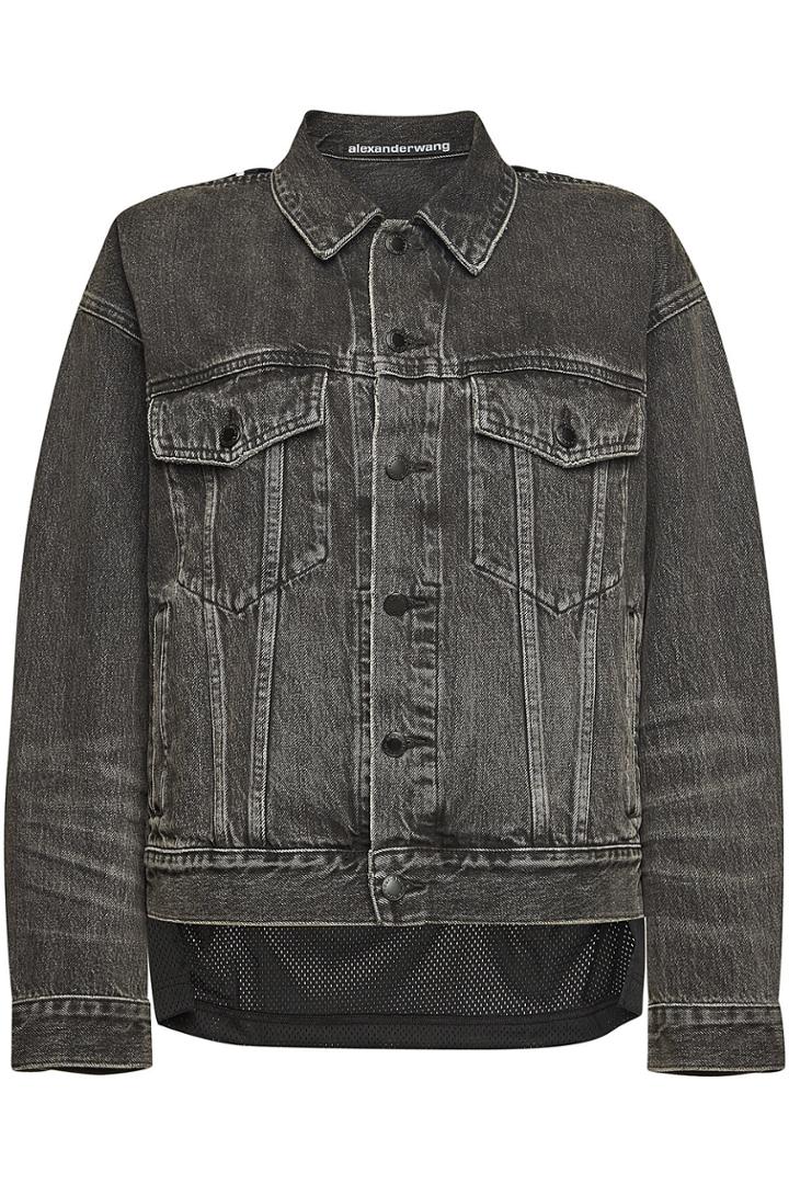 Alexanderwang.t Alexanderwang.t Denim Jacket With Mesh Back