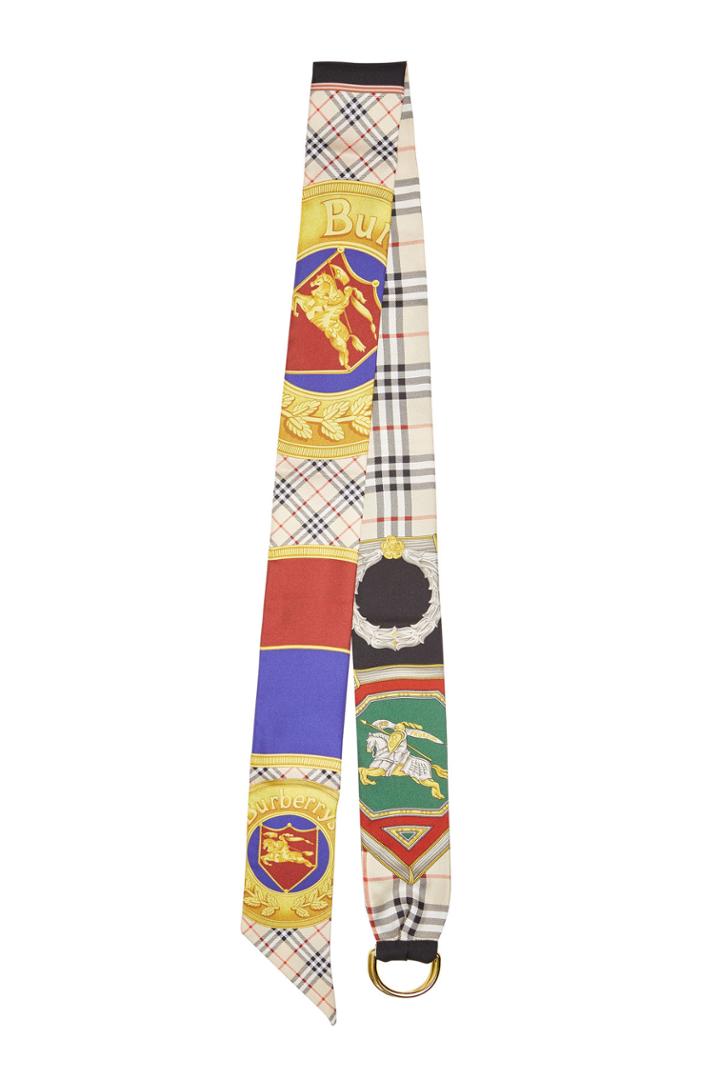 Burberry Burberry Printed Silk Belt