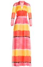 Alberta Ferretti Striped Silk Maxi Dress