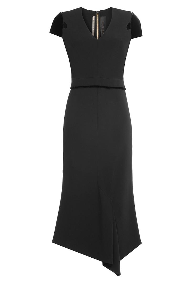 Roland Mouret Roland Mouret Sheath With Cutouts And Asymmetric Hem - Black