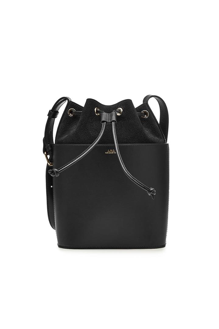 A.p.c. A.p.c. Clara Suede And Leather Shoulder Bag
