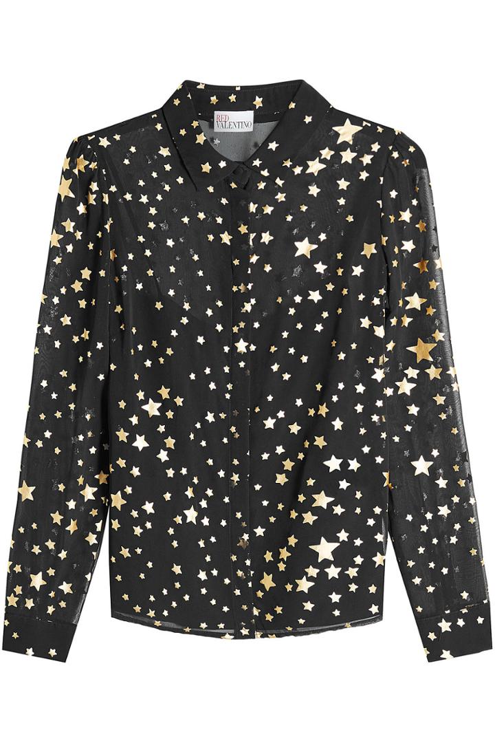 Red Valentino Red Valentino Printed Silk Chiffon Blouse