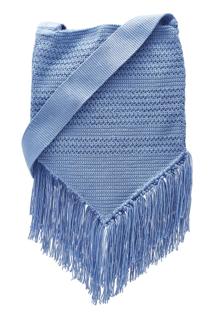 Soraya Hennessy Soraya Hennessy Midi Fringe Boho Crochet Shoulder Bag