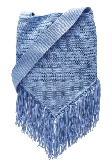 Soraya Hennessy Soraya Hennessy Midi Fringe Boho Crochet Shoulder Bag