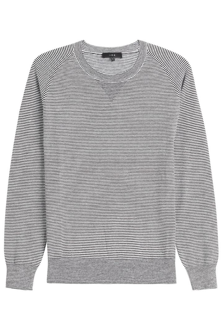 Iro Iro Long Sleeved Stiped Cotton Top - Multicolored