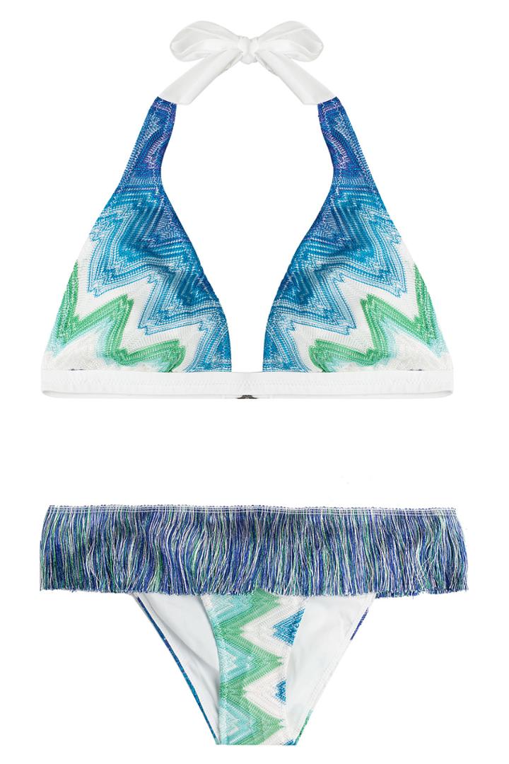 Missoni Mare Missoni Mare Printed Crochet Knit Bikini - Multicolor