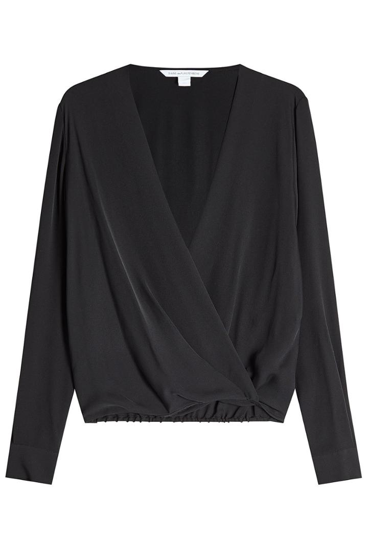 Diane Von Furstenberg Diane Von Furstenberg Draped Silk Blouse