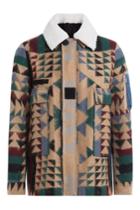 Valentino Valentino Virgin Wool- Mohair Blend Printed Jacket - Beige