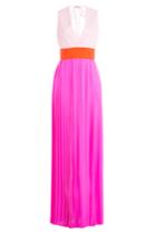 Emilio Pucci Emilio Pucci Silk Georgette Floor Length Gown - Pink