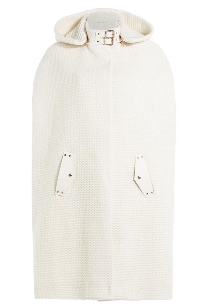 Marina Hoermanseder Marina Hoermanseder Hooded Poncho - Beige