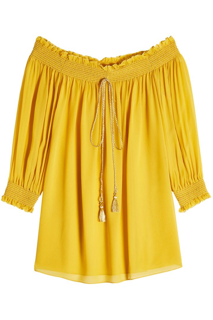 Roberto Cavalli Roberto Cavalli Silk Off-the-shoulder Blouse