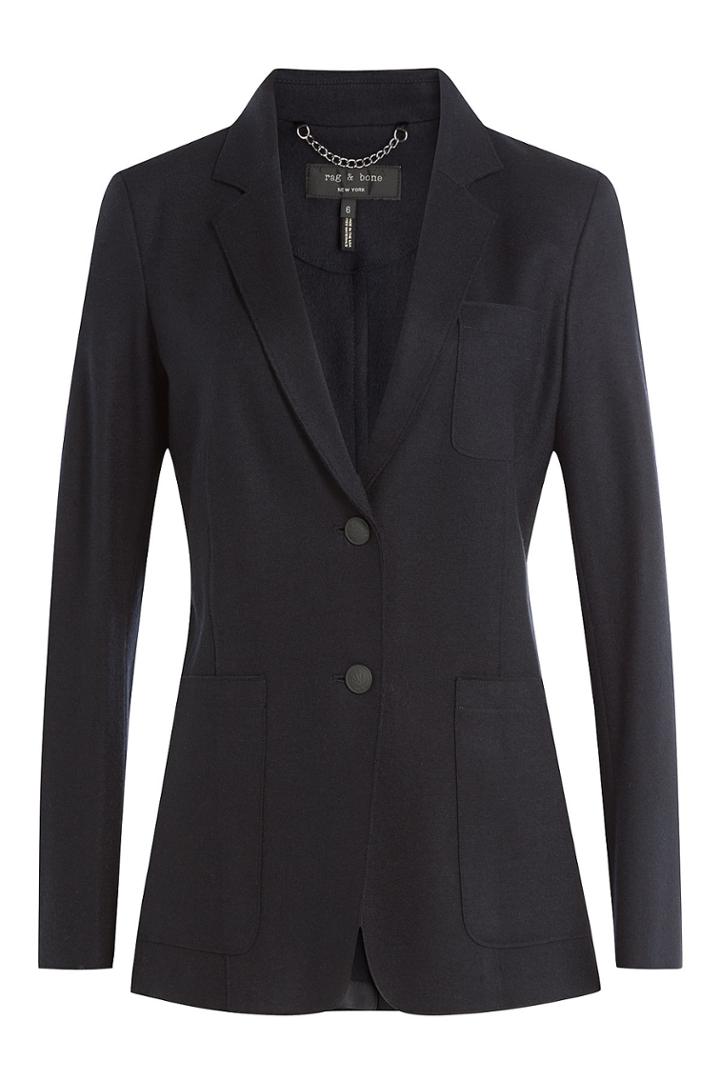 Rag & Bone Rag & Bone Wool Blazer - Blue