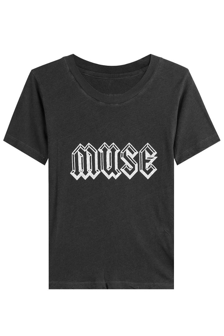 Zadig & Voltaire Zadig & Voltaire Printed Cotton T-shirt - Grey