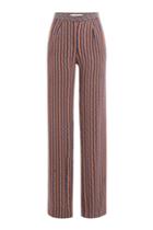 Diane Von Furstenberg Diane Von Furstenberg Wide Leg Silk Pants - Stripes
