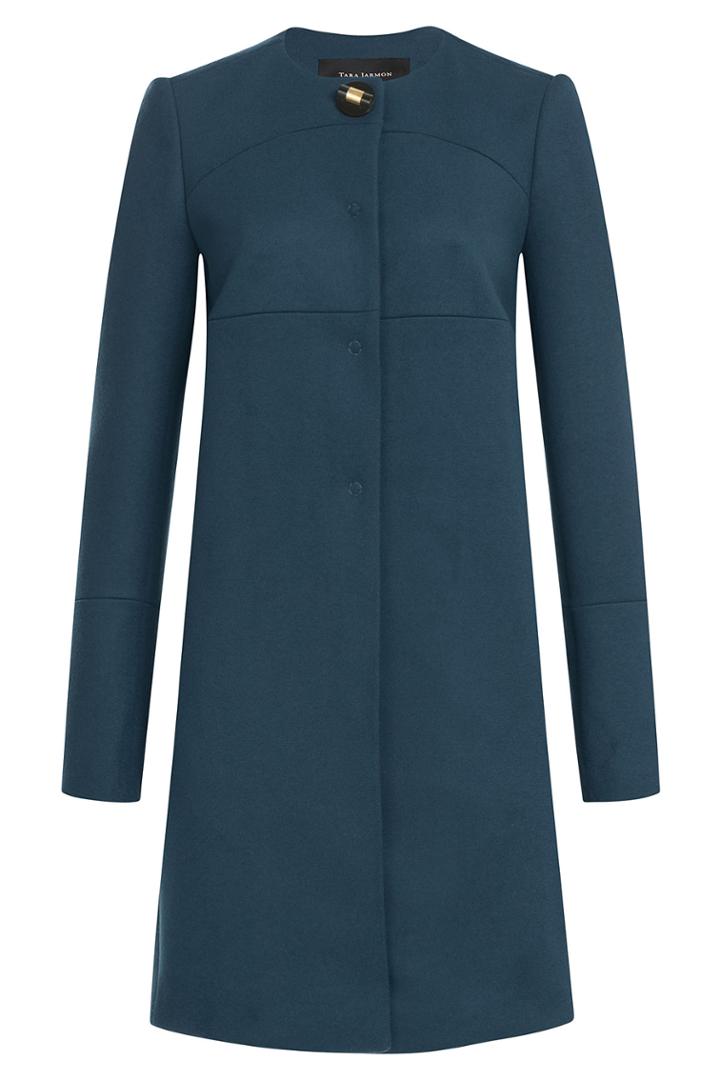 Tara Jarmon Tara Jarmon Virgin Wool Coat - Blue