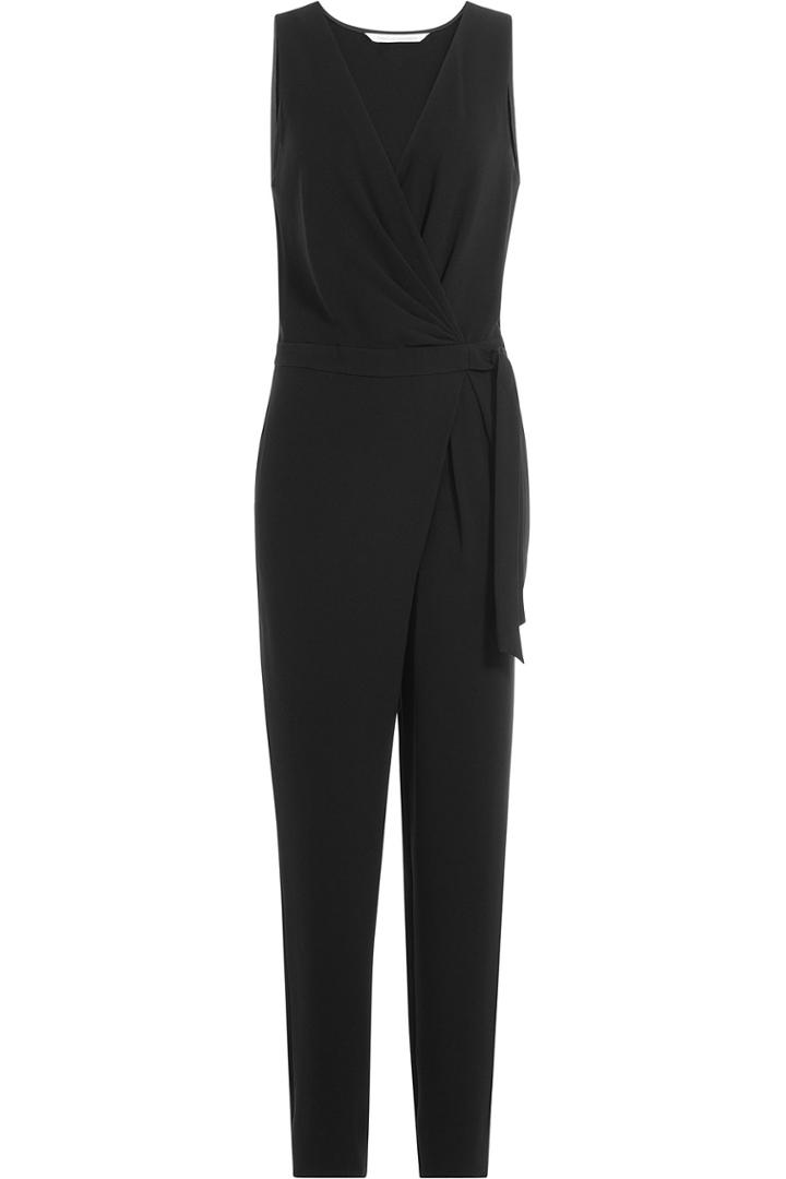 Diane Von Furstenberg Diane Von Furstenberg Wrap Front Jumpsuit - Black