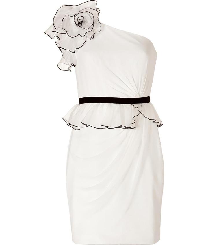 Notte By Marchesa One Shoulder Dress In Ivory