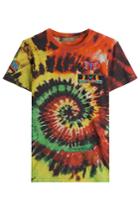 Valentino Valentino Tie Dye Printed Cotton T-shirt With Embellishment