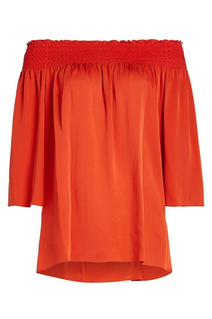Theory Theory Off-the-shoulder Silk Tunic