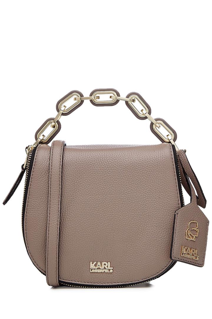 Karl Lagerfeld Karl Lagerfeld K/grainy Small Shoulder Bag - Brown