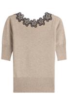 Etro Etro Wool Blend Knit Top With Lace - Grey