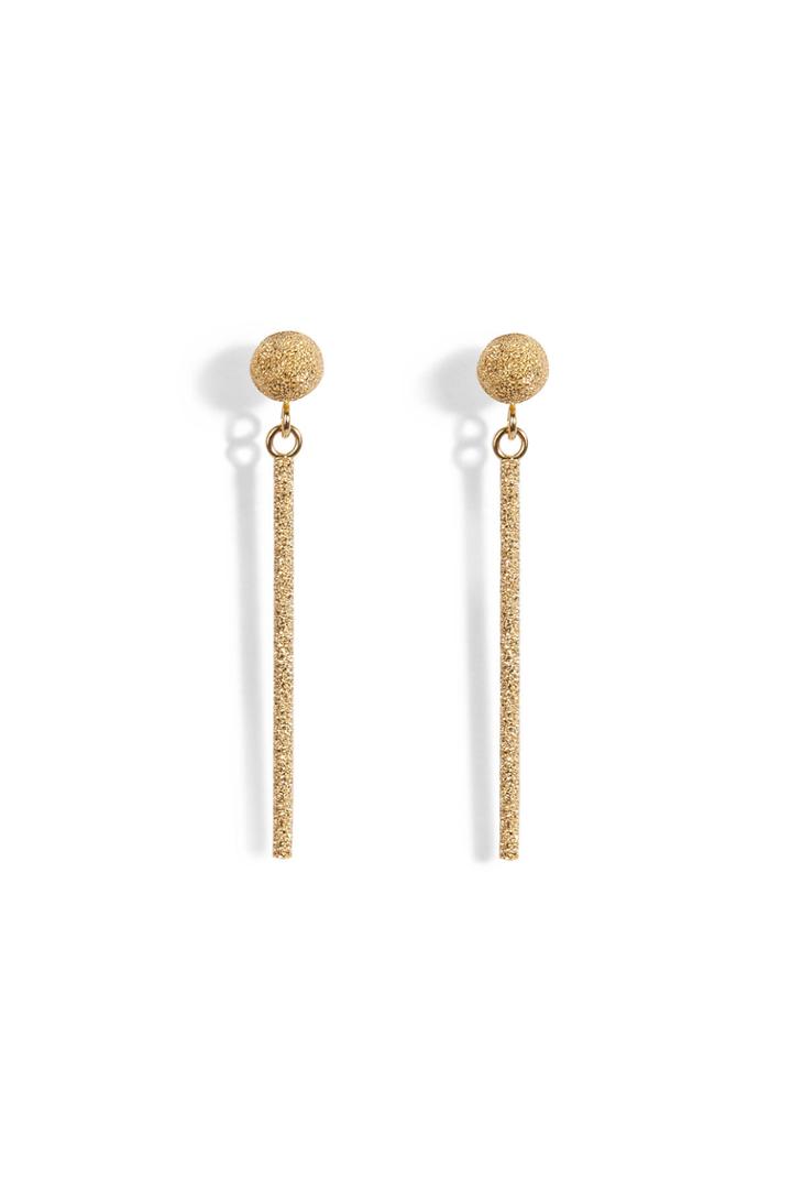 Carolina Bucci Carolina Bucci 18k Gold Mirador Sparkly Stud Drop Earrings - Yellow