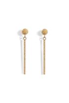 Carolina Bucci Carolina Bucci 18k Gold Mirador Sparkly Stud Drop Earrings - Yellow