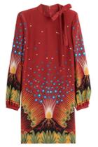 Valentino Valentino Volcano Silk Crepe Dress - Multicolored