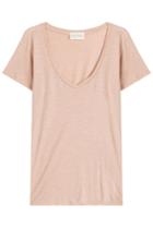 American Vintage American Vintage Cotton Blend T-shirt With V-neckline