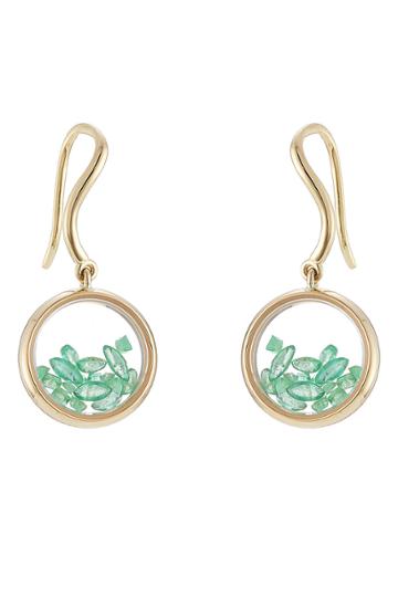 Aur Lie Bidermann Fine Jewelry Aur Lie Bidermann Fine Jewelry 18kt Yellow Gold Chivor Earrings With Emeralds