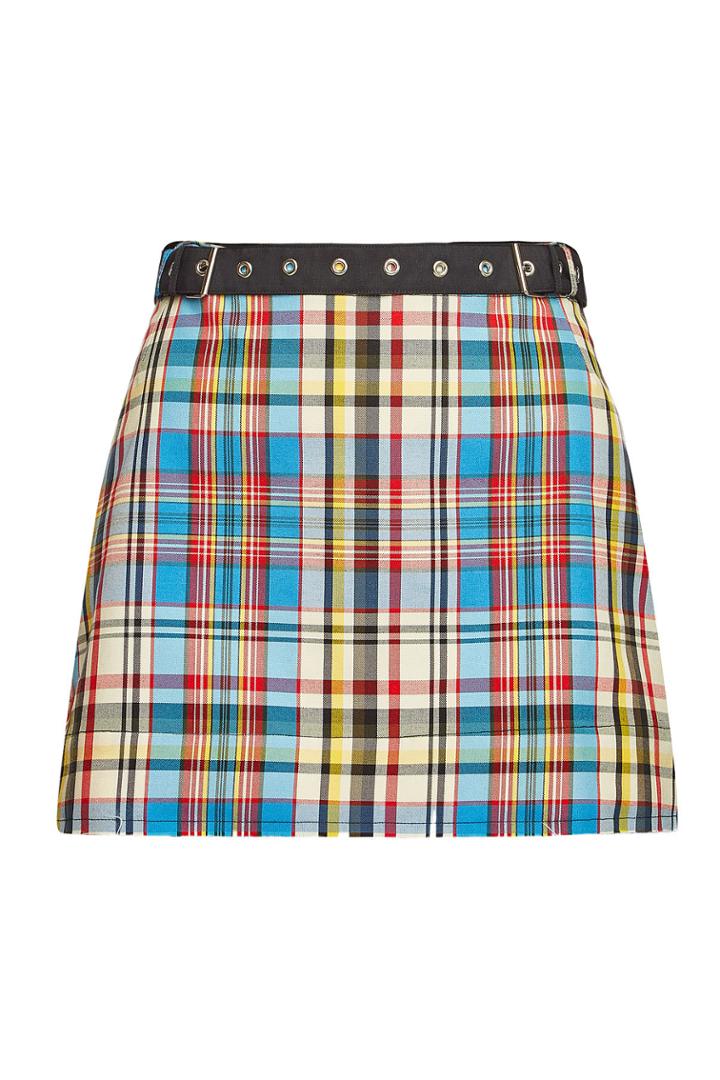 Marques' Almeida Marques' Almeida Plaid Mini Skirt With Cotton